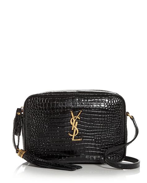 ysl black lou camera bag|YSL patent leather camera bag.